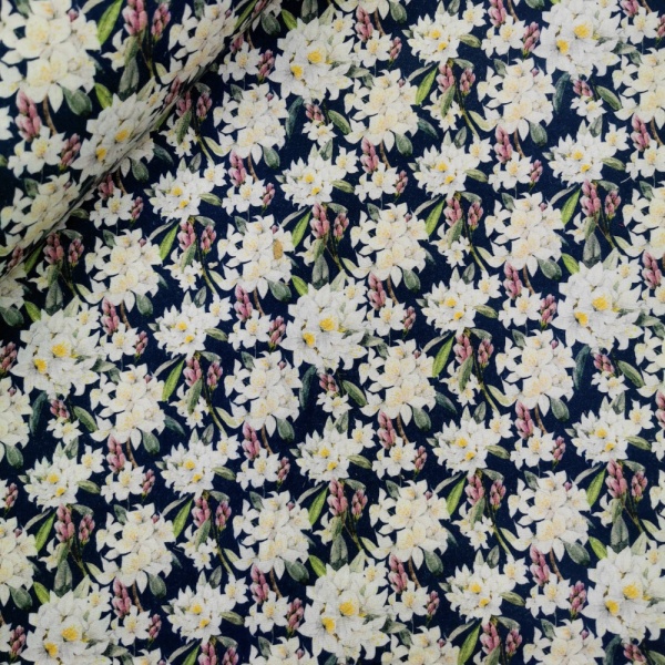 100% Floral Cotton - BLUE KARMA